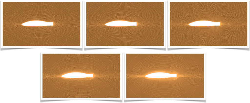Grid convergence study: Symmetry plane