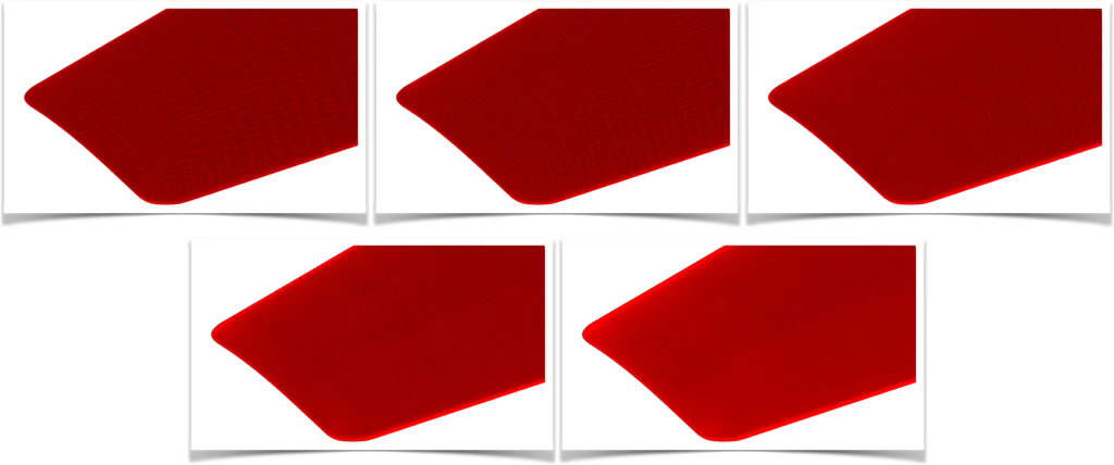 Grid convergence study: Wing Tip Region