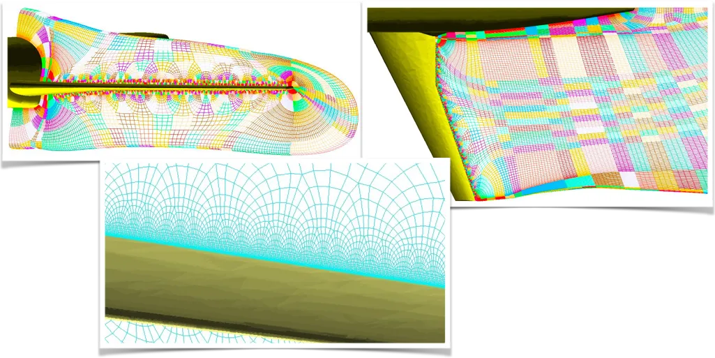 GridPro Nesting to capture the boundary layer of a transport aircraft.