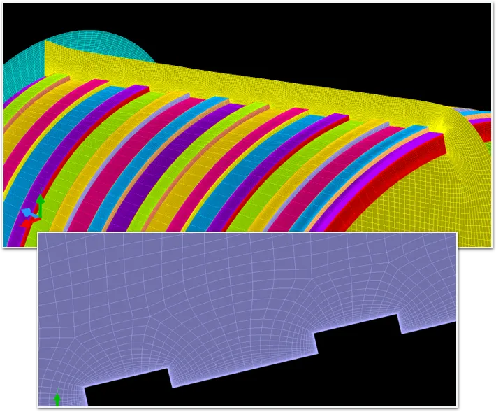 Structured Multi-block grid for a Spaceship configuration using GridPro.