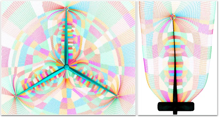 Structured Multi-Block Grid for a Wind Turbine using GridPro. 