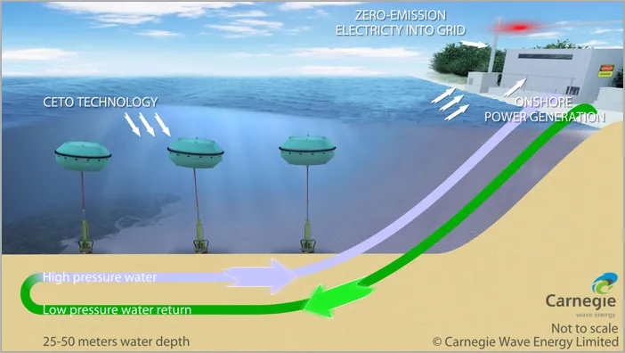CETO wave energy: Deepwater location And offshore power production
