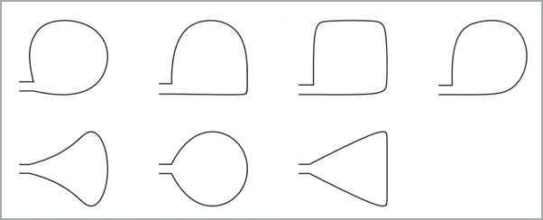 Cross-sectional variations used in volutes for various applications