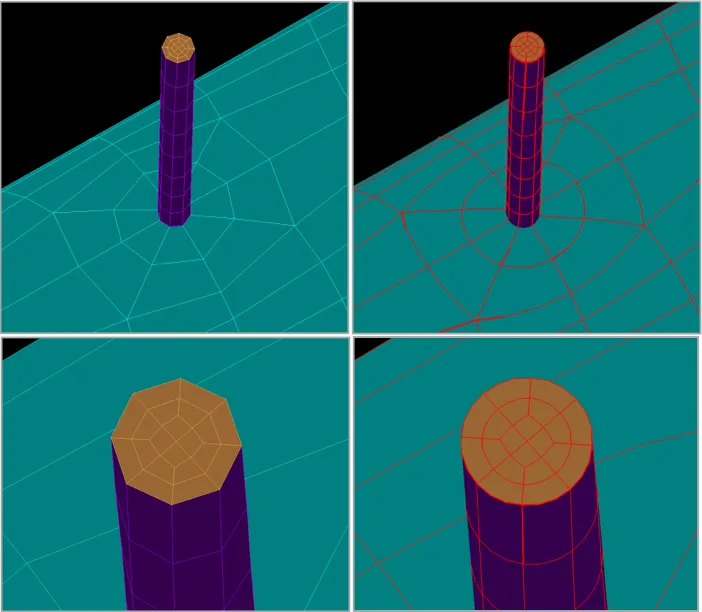 Regular linear mesh and Higher-order cubic mesh using GridPro