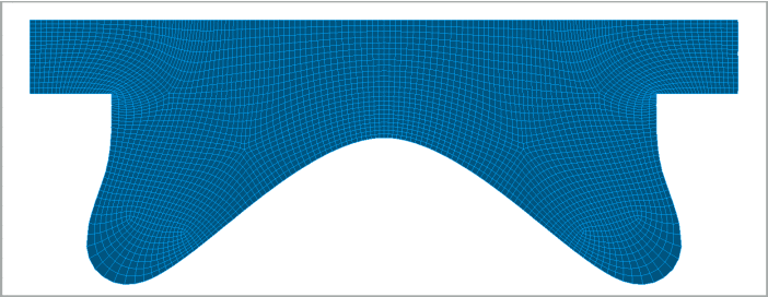 Sectional view of a 3d grid, adapting to the changing 2D contour