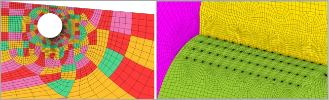 Grid for ventilation holes showing the bi-directional nested loops for cell count reduction