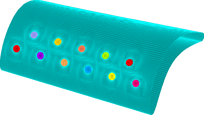 Variation in turbine blade cooling holes cross-sectional diameter