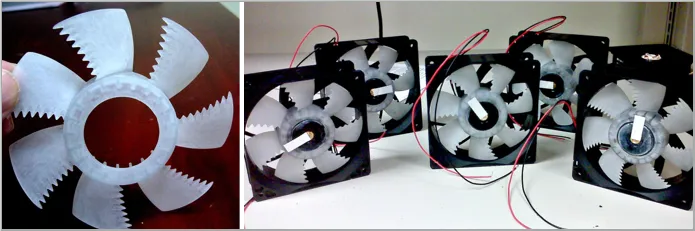 Tubercule micro-fan designs for computers and other electronic cooling applications