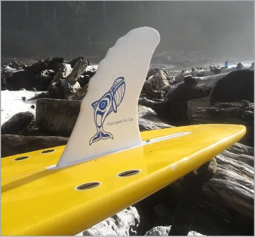 New surfboard skeg design based on tubercule technology