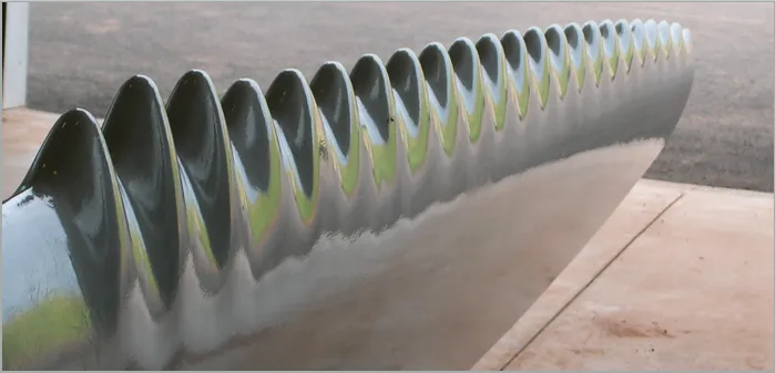 Wavy leading edge of a wind turbine blade using tubercular technology
