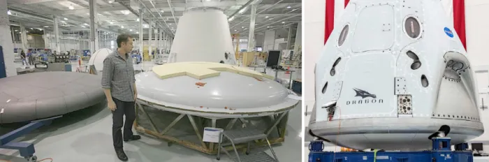Thermal protection shield (TPS) for crew dragon