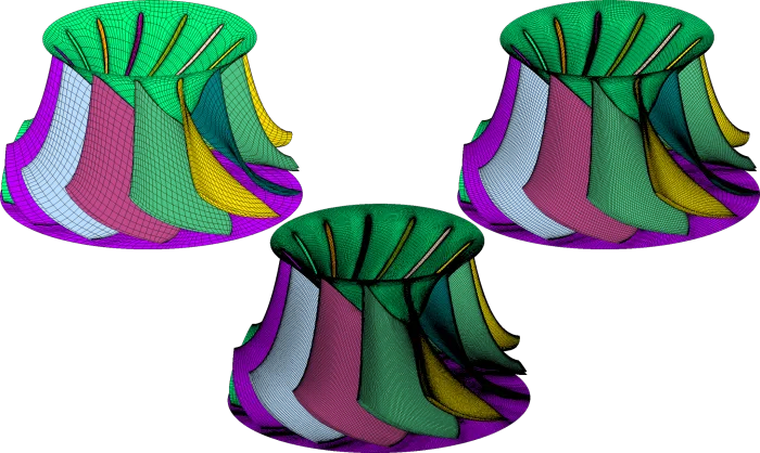 Francis turbine: Sequential grids for impeller