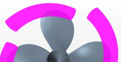 Helical tube around the propeller's tip