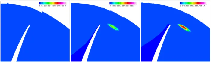 Propeller vapour volume fraction distribution