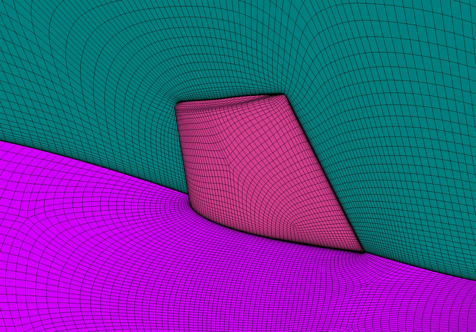Submarine CFD mesh: Boundary layer clustering on the Hull and the Fin