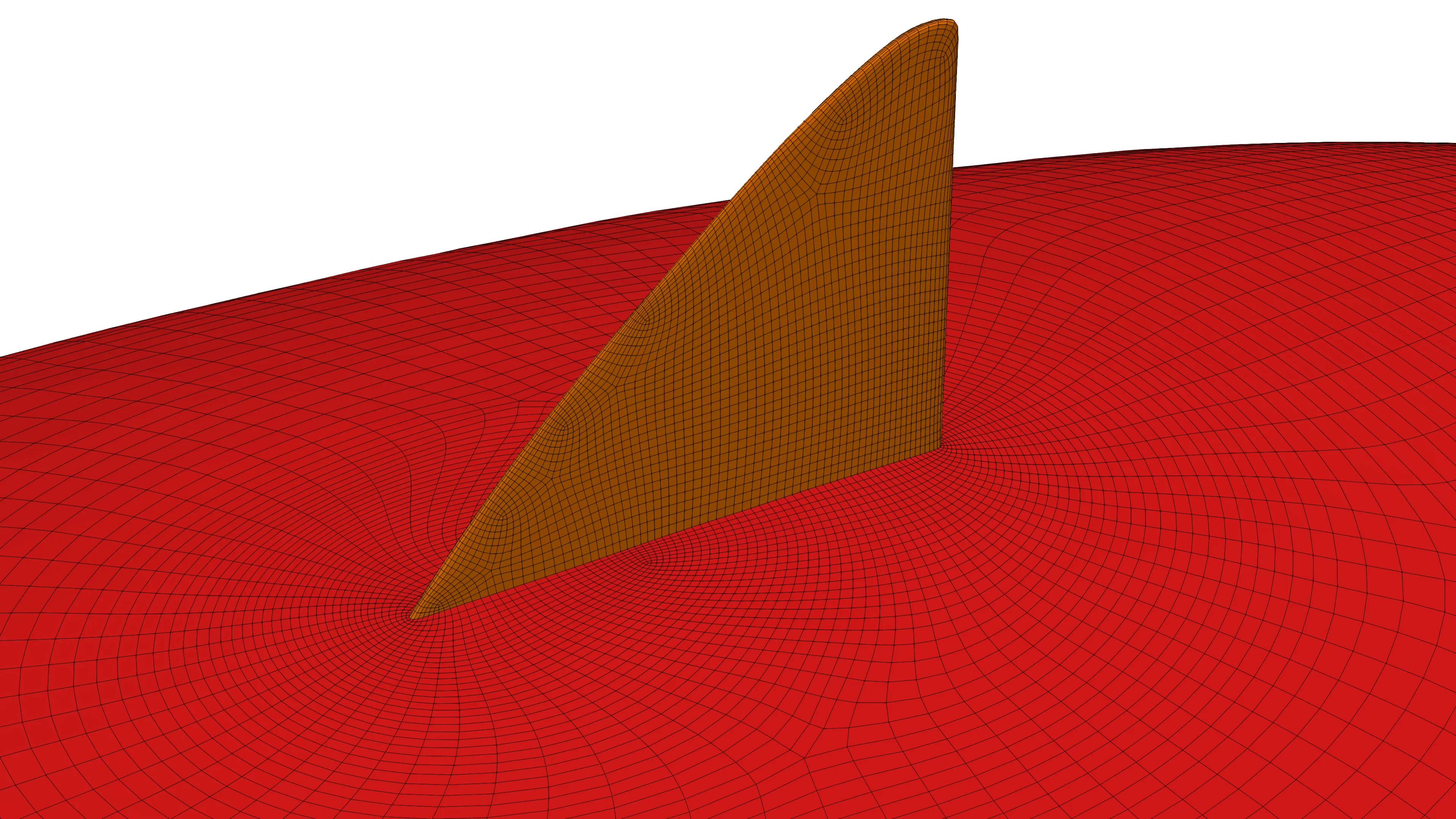 aircraft vortex generators - the nacelle strakes, multi-block mesh
