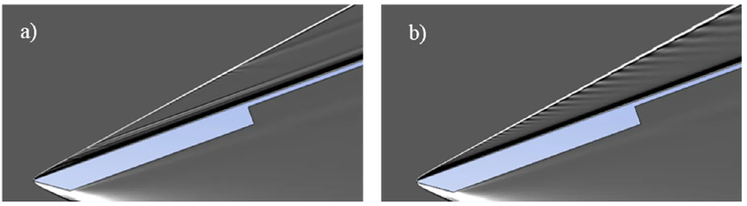 Figure shows the effect of proper and poor mesh alignment with shock waves.