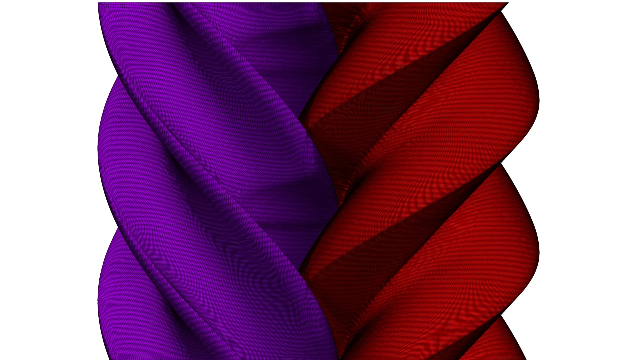 Structured hexahedral mesh used to accurately capture leakage gaps inside a screw compressor.