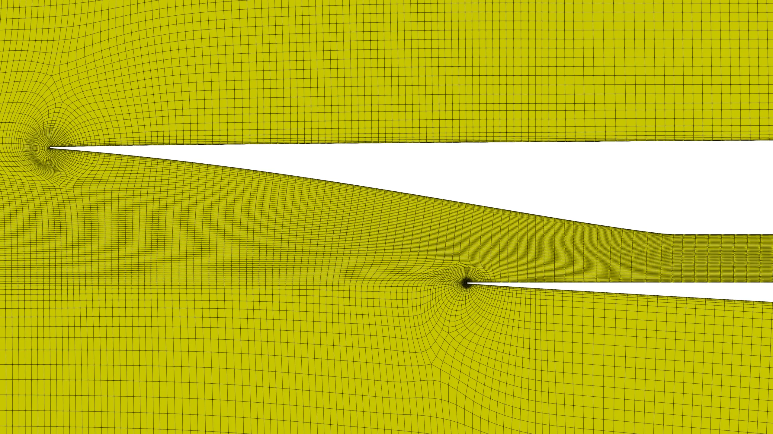 High-quality structured multiblock mesh generated using GridPro for a scramjet engine intake geometry.