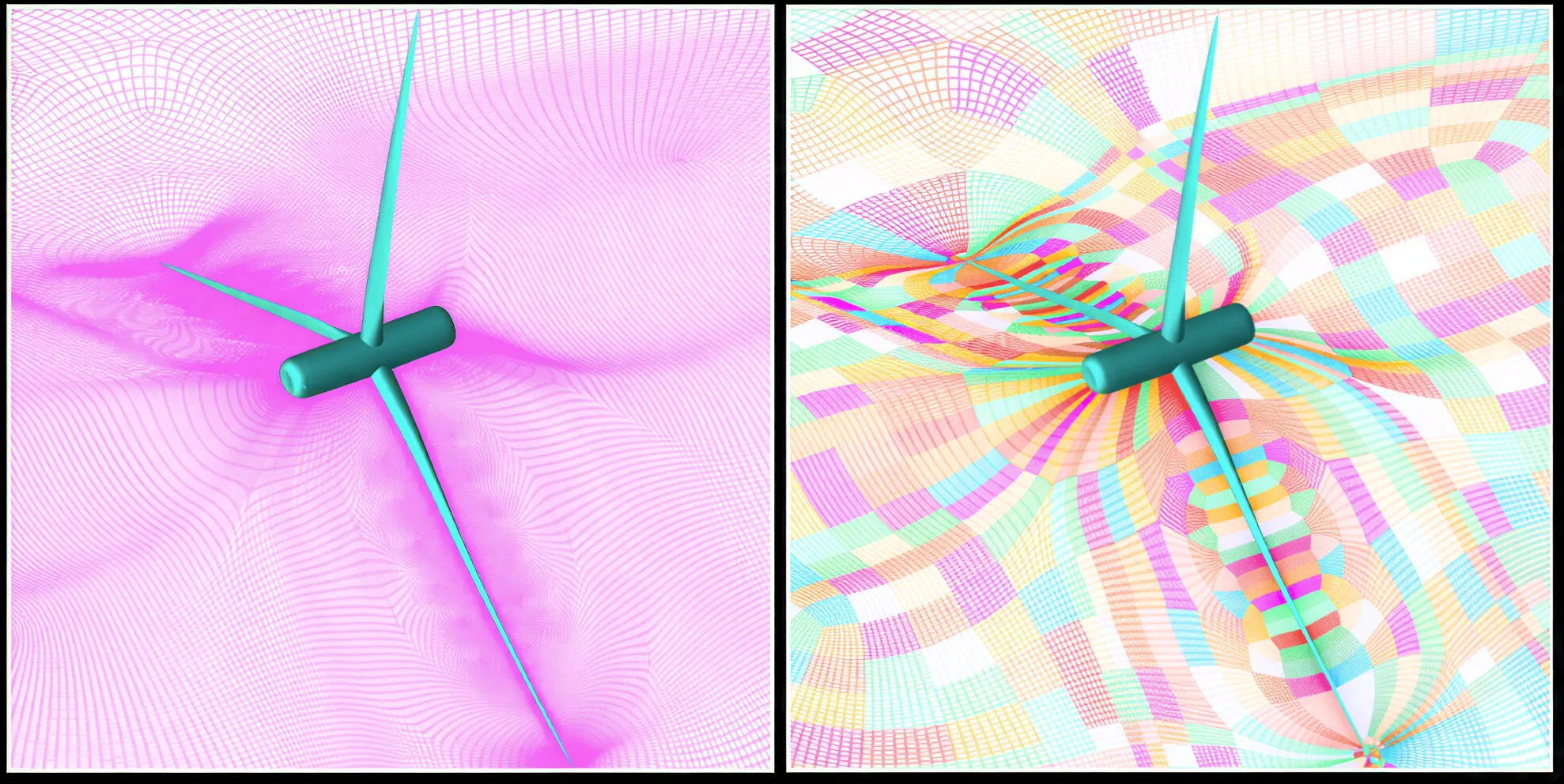 High-resolution blade-aligned structured block distribution along the entire wind turbine blade length, optimized for accurate CFD simulation of aerodynamic loads and turbulent flow behavior.